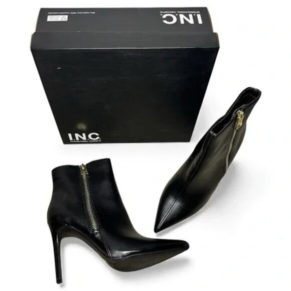 I.N.C. International Concepts Womens Sarishaa Zip Booties Black Smooth Size 10M - Picture 2 of 3